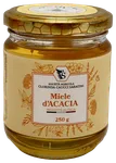 A 250 g jar of acacia honey
